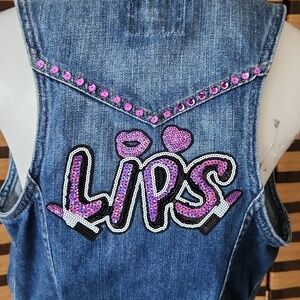 Custom made sequin jean vest